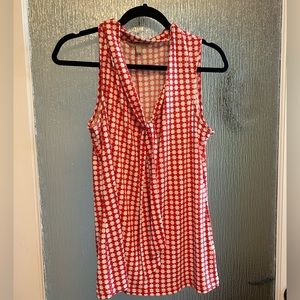 Patterned Banana Republic Sleeveless Blouse